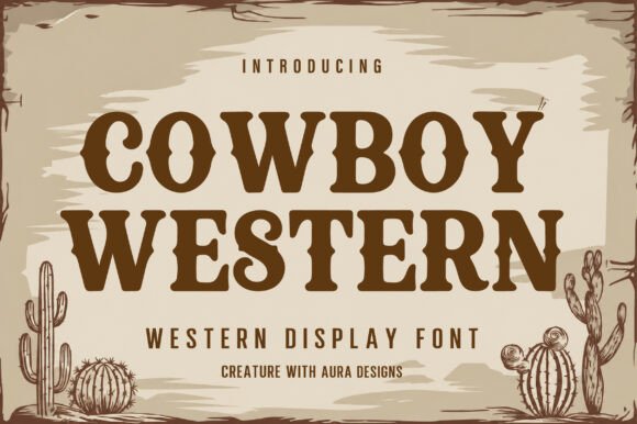 Cowboy Western: The Bold Vintage Display Font for Rugged Branding