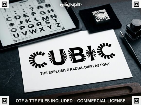 Cubic: The Explosive Radial Display Font for Bold Branding