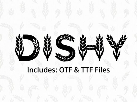 Dishy: An Organic Display Font for Nature-Inspired Editorial Design