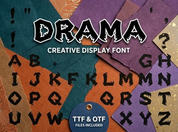 Drama Typeface: Bold Display Fonts for Standout Branding