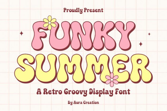 Funky Summer: The Retro Groovy Display Font for Vibrant Branding