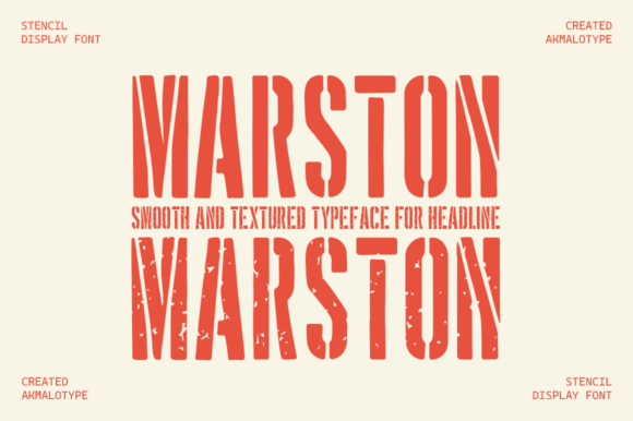 Marston: A Bold Vintage Display Font for Authentic Branding