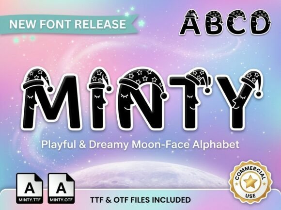 Minty: A Celestial Display Font for Your Next Creative Project
