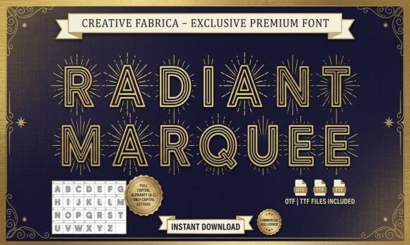 Radiant Marquee: The Premium Display Font for Brand Spotlight