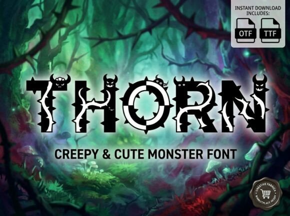 Thorn: The Perfect Display Font for Spooky Cute Crafts