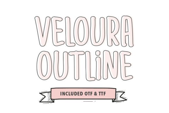 Veloura Outline: The Hand-Drawn Display Font for Scroll-Stopping Campaigns